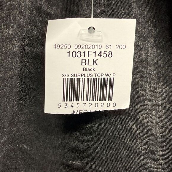 Buckle Sandy & Sid Surplice Wrap Blouse Top Black Medium - Picture 5 of 7